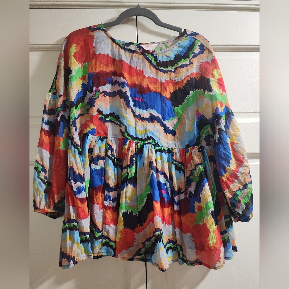 NWT.Gorman Multicolor Abstract Blouse